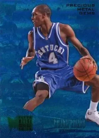 2013-14 Fleer Retro - '95-96 Metal Universe Precious Metal Gems Blue #232 - Rajon Rondo - Kentucky Wildcats