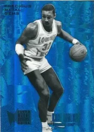 2013-14 Fleer Retro - '95-96 Metal Universe Precious Metal Gems Blue #233 - Karl Malone - Louisiana Tech Bulldogs