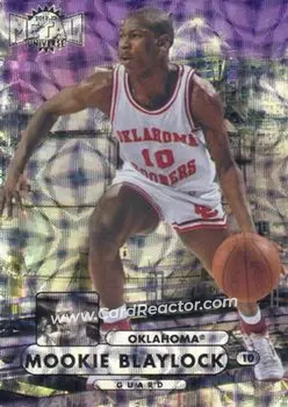 2012-13 Fleer Retro - 97-98 Metal Universe Precious Metal Gems #97PM-3 - Mookie Blaylock - Oklahoma Sooners - Front