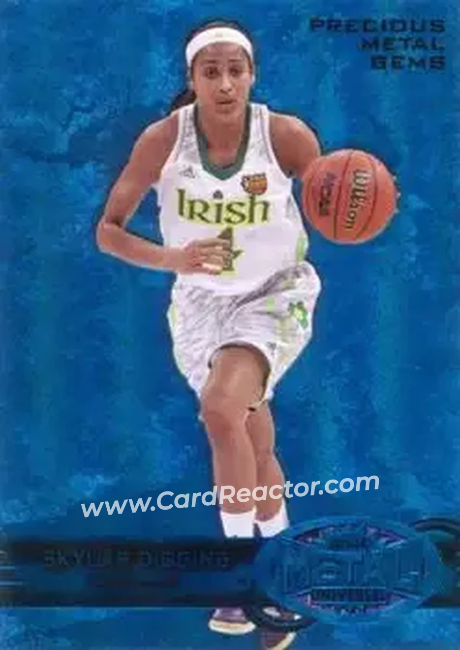 2013-14 Fleer Retro - '97-98 Metal Universe Precious Metal Gems Blue #251 - Skylar Diggins - Notre Dame Fighting Irish - Front