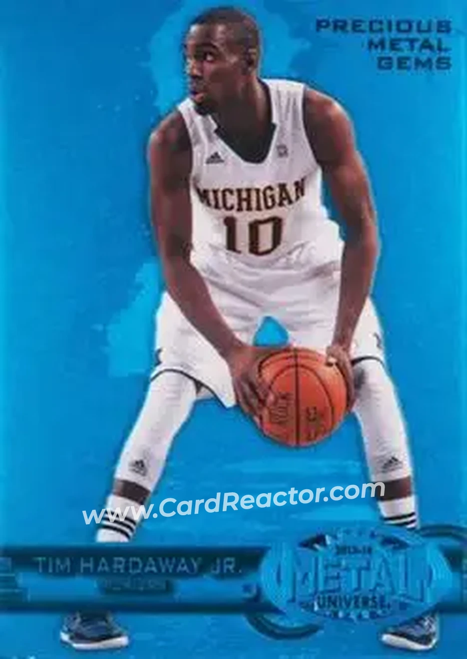 2013-14 Fleer Retro - '97-98 Metal Universe Precious Metal Gems Blue #260 - Tim Hardaway Jr. - Michigan Wolverines - Front