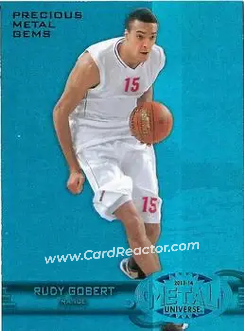 2013-14 Fleer Retro - '97-98 Metal Universe Precious Metal Gems Blue #263 - Rudy Gobert - Cholet Basket - Front