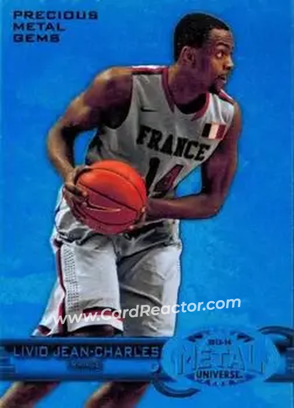 2013-14 Fleer Retro - '97-98 Metal Universe Precious Metal Gems Blue #264 - Livio Jean-Charles - ASVEL Basket - Front