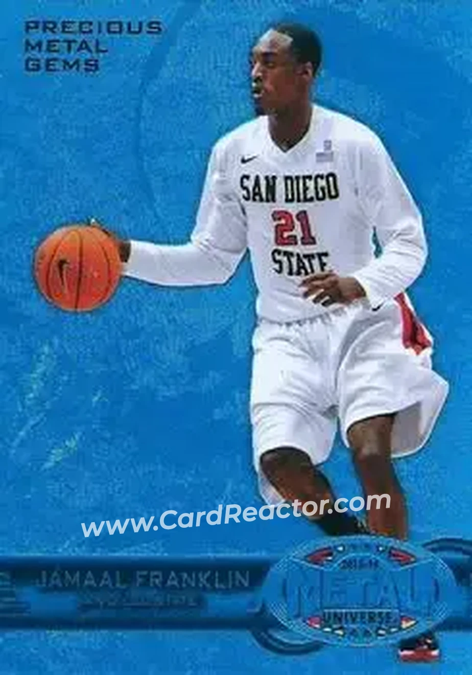 2013-14 Fleer Retro - '97-98 Metal Universe Precious Metal Gems Blue #270 - Jamaal Franklin - San Diego State Aztecs - Front