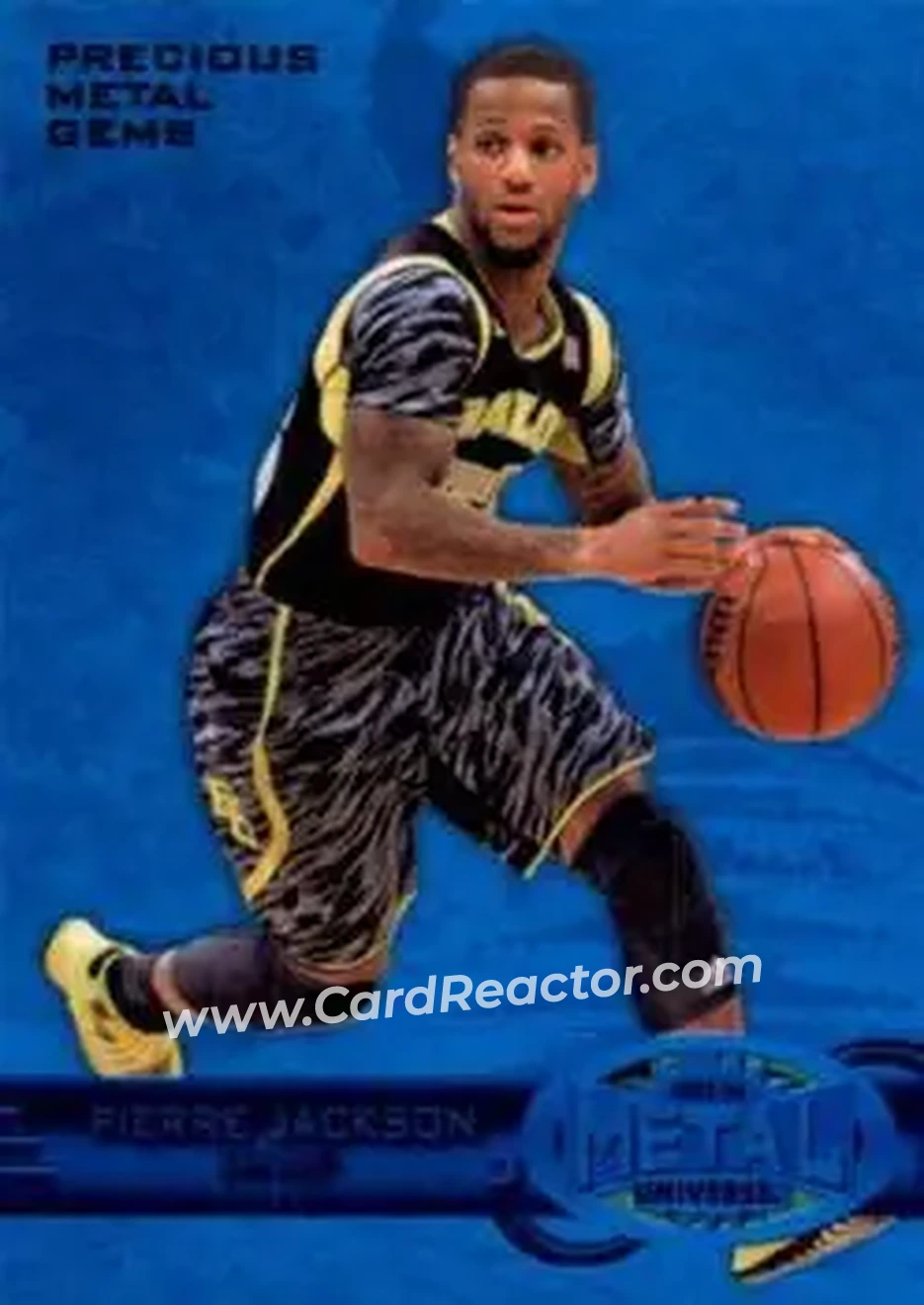 2013-14 Fleer Retro - '97-98 Metal Universe Precious Metal Gems Blue #271 - Pierre Jackson - Baylor Bears - Front