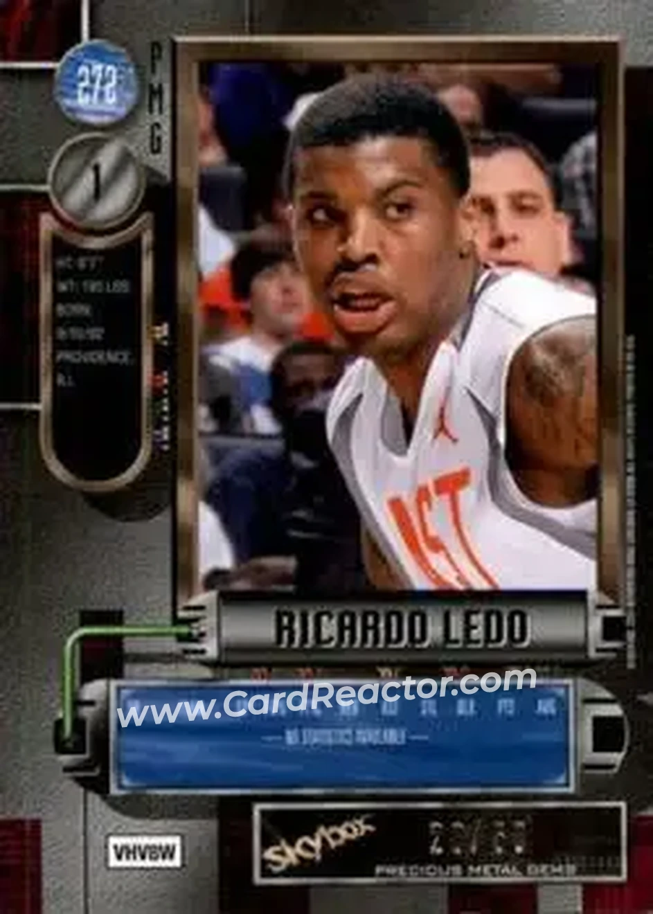 2013-14 Fleer Retro - '97-98 Metal Universe Precious Metal Gems Blue #272 - Ricky Ledo - South Kent (CT) Cardinals - Back