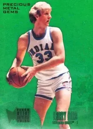 2013-14 Fleer Retro - '95-96 Metal Universe Precious Metal Gems Green #231 - Larry Bird - Indiana State Sycamores
