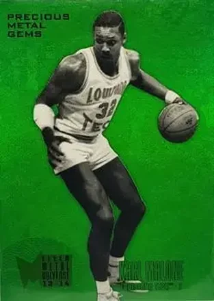 2013-14 Fleer Retro - '95-96 Metal Universe Precious Metal Gems Green #233 - Karl Malone - Louisiana Tech Bulldogs