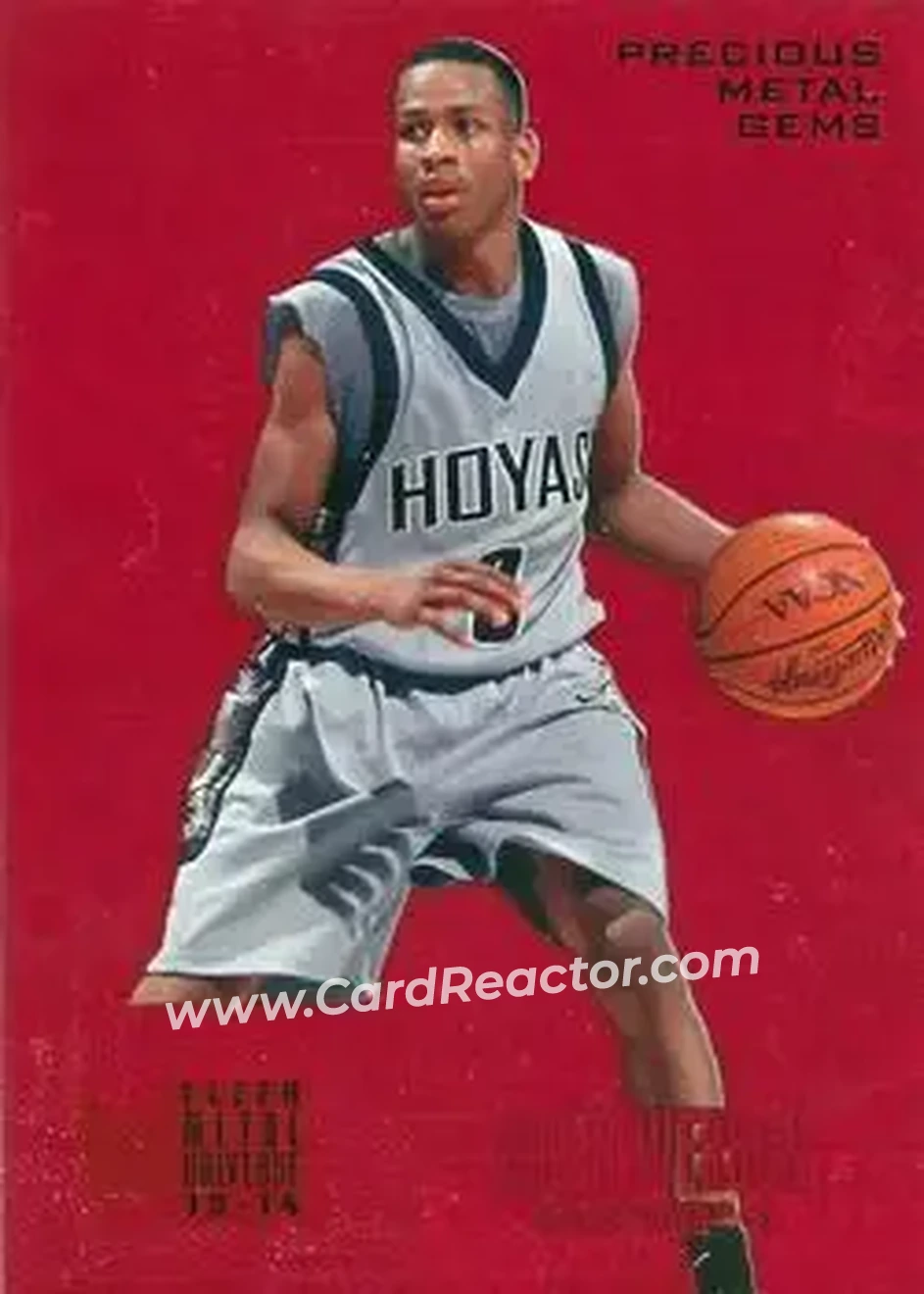 2013-14 Fleer Retro - '95-96 Metal Universe Precious Metal Gems Red #224 - Allen Iverson - Georgetown Hoyas - Front