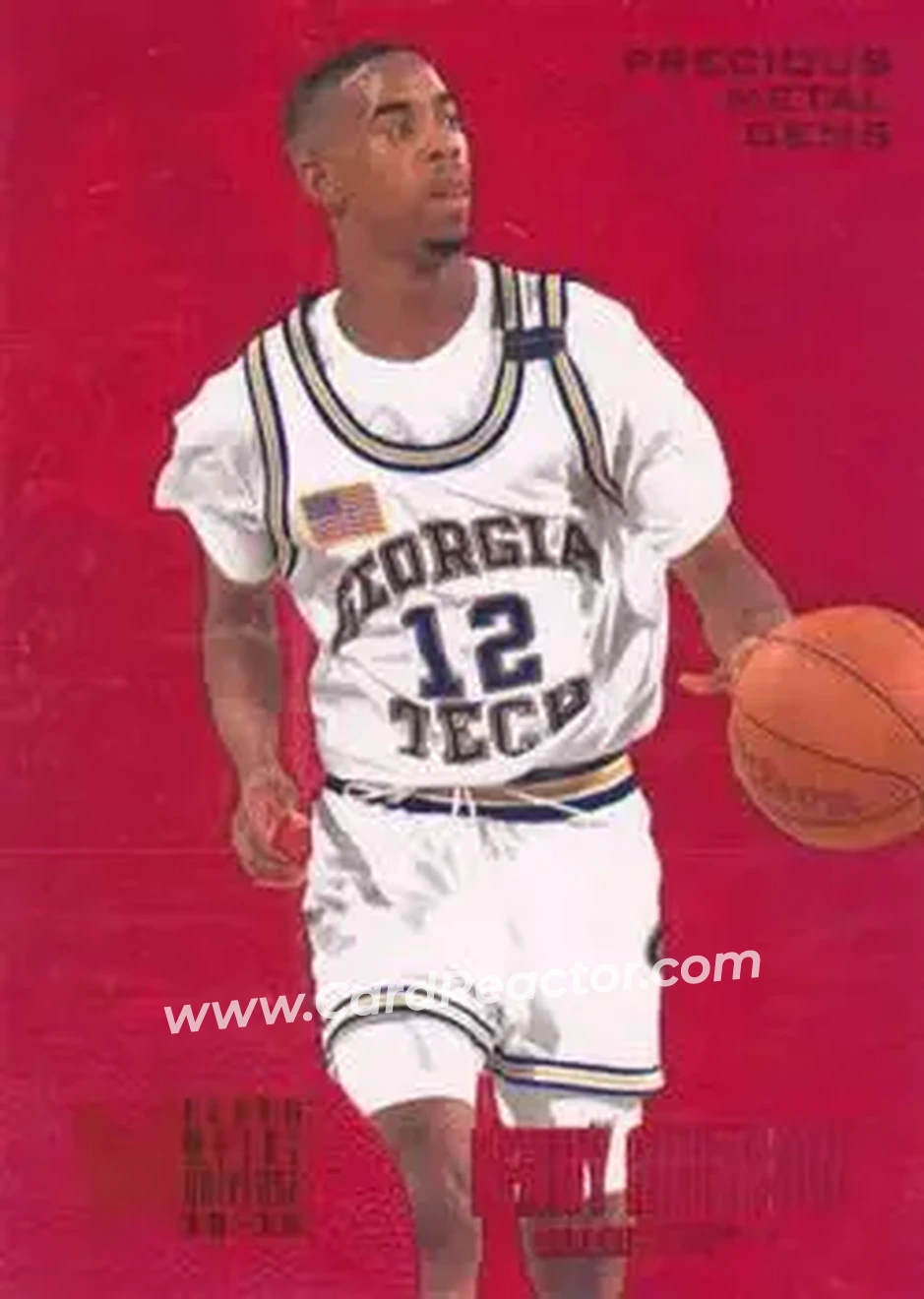 2013-14 Fleer Retro - '95-96 Metal Universe Precious Metal Gems Red #226 - Kenny Anderson - Georgia Tech Yellow Jackets - Front