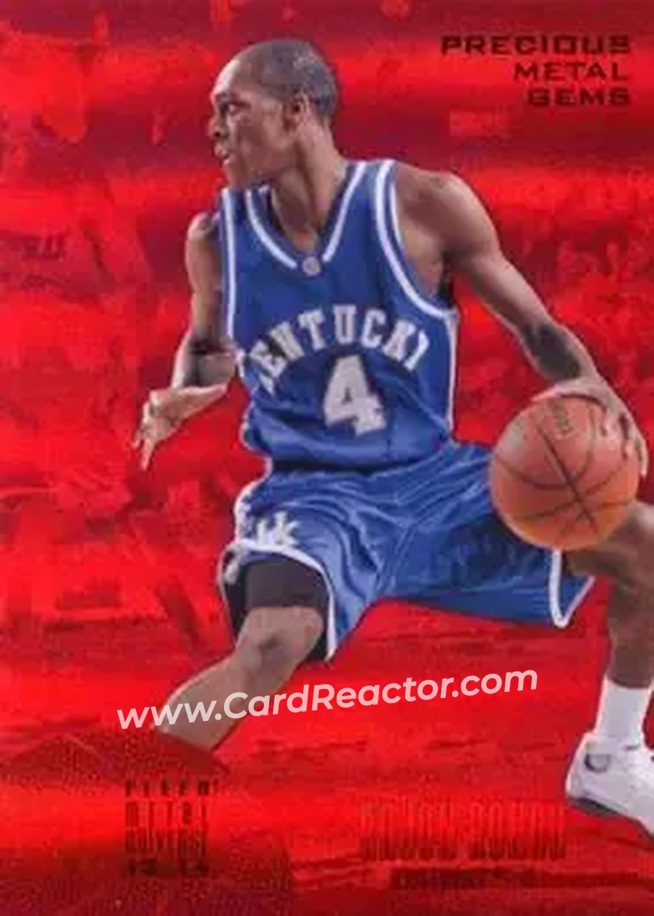 2013-14 Fleer Retro - '95-96 Metal Universe Precious Metal Gems Red #232 - Rajon Rondo - Kentucky Wildcats - Front