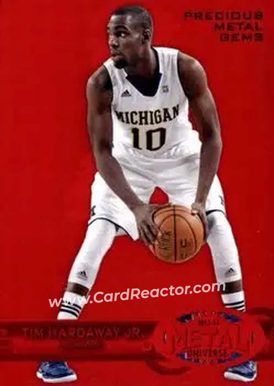 2013-14 Fleer Retro - '97-98 Metal Universe Precious Metal Gems Red #260 - Tim Hardaway Jr. - Michigan Wolverines - Front