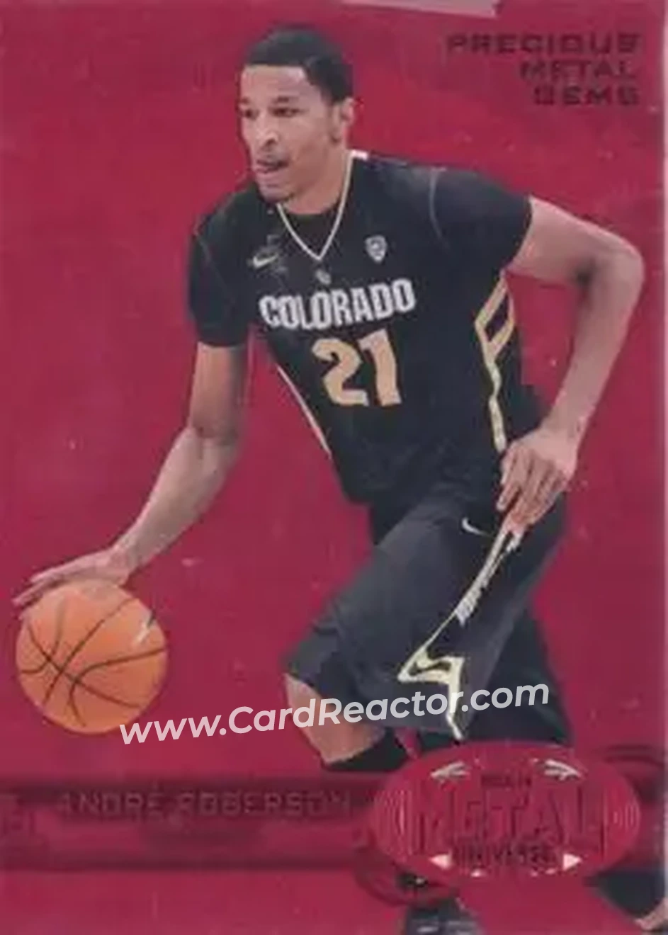 2013-14 Fleer Retro - '97-98 Metal Universe Precious Metal Gems Red #262 - Andre Roberson - Colorado Buffaloes - Front 2013-14 Fleer Retro - '97-98 Metal Universe Precious Metal Gems Red #262 - Andre Roberson - Colorado Buffaloes - Front