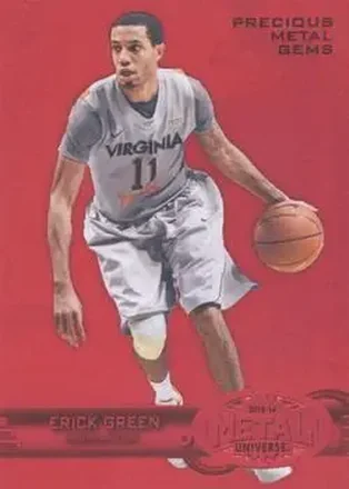 2013-14 Fleer Retro - '97-98 Metal Universe Precious Metal Gems Red #274 - Erick Green - Virginia Tech Hokies 2013-14 Fleer Retro - '97-98 Metal Universe Precious Metal Gems Red #274 - Erick Green - Virginia Tech Hokies