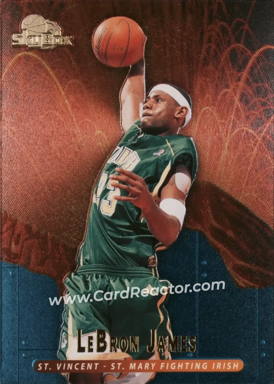 2013-14 Fleer Retro - '95-96 SkyBox Premium Meltdown #M4 - LeBron James - St. Vincent-St. Mary Fighting Irish - Front