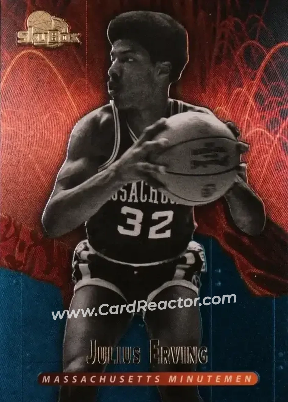 2013-14 Fleer Retro - '95-96 SkyBox Premium Meltdown #M10 - Julius Erving - UMass Redmen - Front