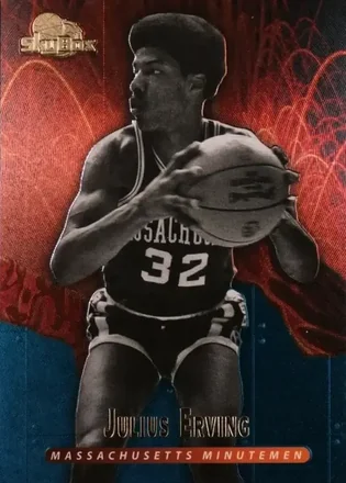 2013-14 Fleer Retro - '95-96 SkyBox Premium Meltdown #M10 - Julius Erving - UMass Redmen