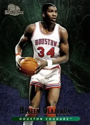 2013-14 Fleer Retro - '95-96 SkyBox Premium Meltdown #M15 - Hakeem Olajuwon - Houston Cougars