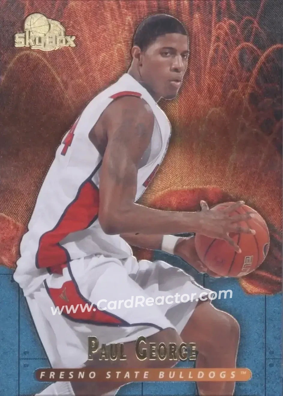 2013-14 Fleer Retro - '95-96 SkyBox Premium Meltdown #M19 - Paul George - Fresno State Bulldogs - Front