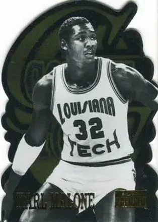 2013-14 Fleer Retro - '96-97 SkyBox Premium Golden Touch #8 - Karl Malone - Louisiana Tech Bulldogs