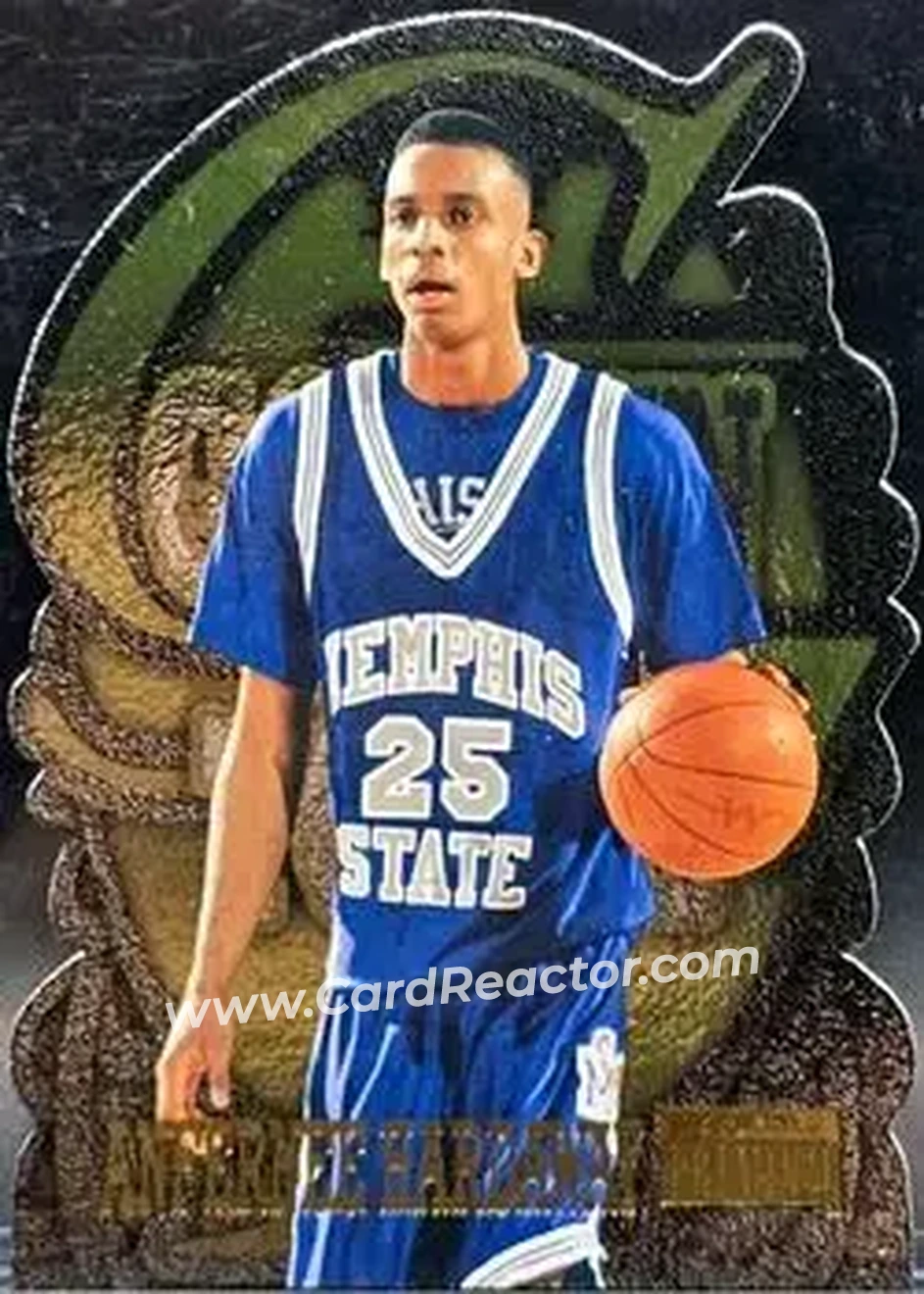 2013-14 Fleer Retro - '96-97 SkyBox Premium Golden Touch #10 - Anfernee Hardaway - Memphis Tigers - Front 2013-14 Fleer Retro - '96-97 SkyBox Premium Golden Touch #10 - Anfernee Hardaway - Memphis Tigers - Front