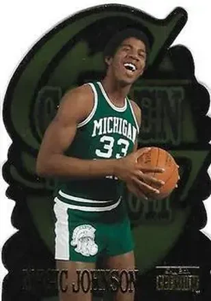 2013-14 Fleer Retro - '96-97 SkyBox Premium Golden Touch #11 - Magic Johnson - Michigan State Spartans