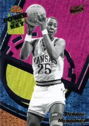 2013-14 Fleer Retro - '93-94 Ultra Power in the Key #4 - Danny Manning - Kansas Jayhawks