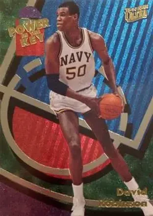 2013-14 Fleer Retro - '93-94 Ultra Power in the Key #5 - David Robinson - Navy Midshipmen