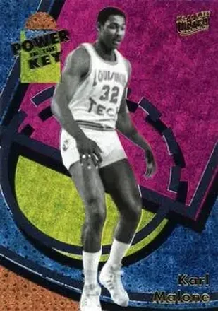 2013-14 Fleer Retro - '93-94 Ultra Power in the Key #10 - Karl Malone - Louisiana Tech Bulldogs