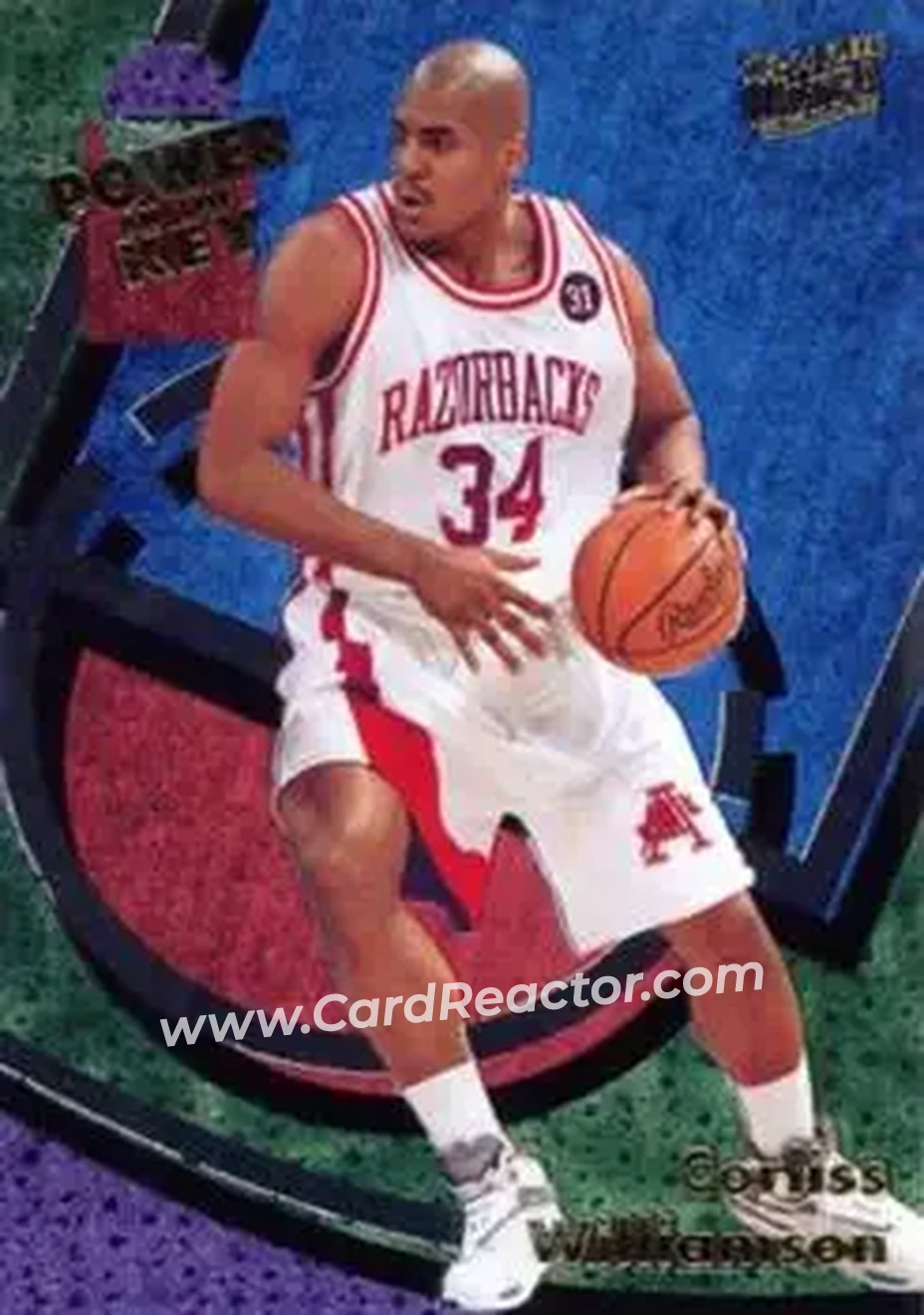 2013-14 Fleer Retro - '93-94 Ultra Power in the Key #17 - Corliss Williamson - Arkansas Razorbacks - Front 2013-14 Fleer Retro - '93-94 Ultra Power in the Key #17 - Corliss Williamson - Arkansas Razorbacks - Front