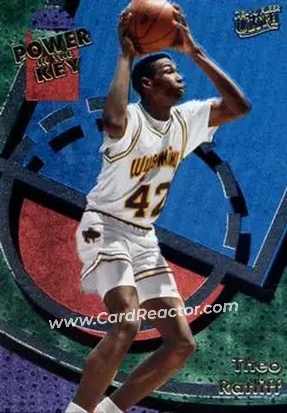 2013-14 Fleer Retro - '93-94 Ultra Power in the Key #20 - Theo Ratliff - Wyoming Cowboys - Front 2013-14 Fleer Retro - '93-94 Ultra Power in the Key #20 - Theo Ratliff - Wyoming Cowboys - Front