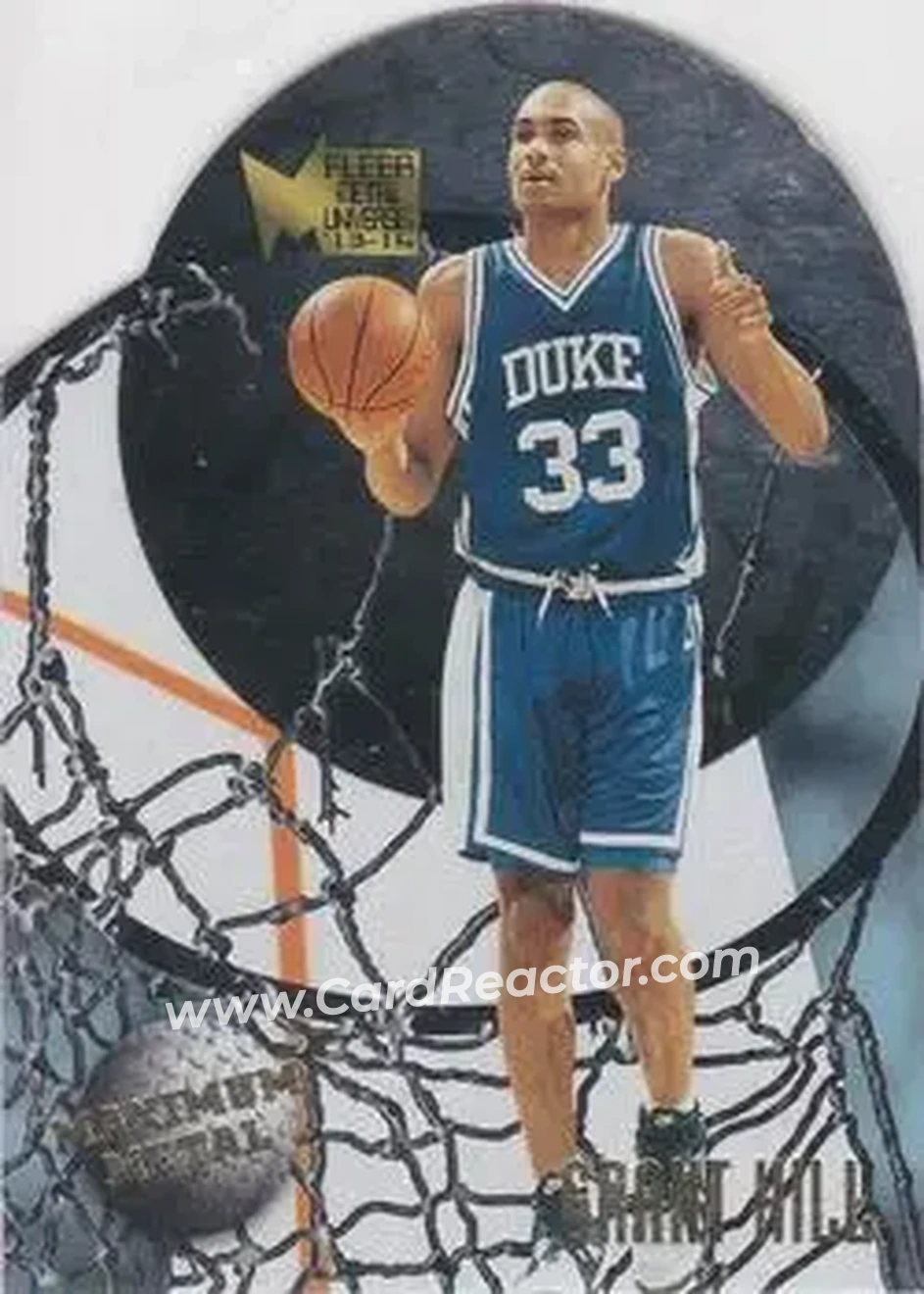 2013-14 Fleer Retro - '95-96 Metal Universe Maximum Metal #2 - Grant Hill - Duke Blue Devils - Front