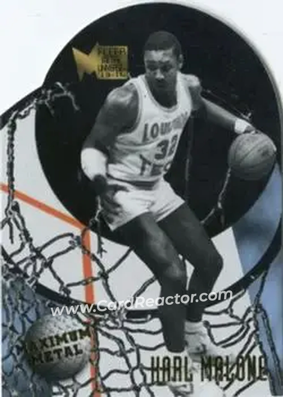 2013-14 Fleer Retro - '95-96 Metal Universe Maximum Metal #8 - Karl Malone - Louisiana Tech Bulldogs - Front
