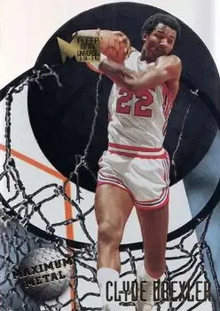 2013-14 Fleer Retro - '95-96 Metal Universe Maximum Metal #15 - Clyde Drexler - Houston Cougars