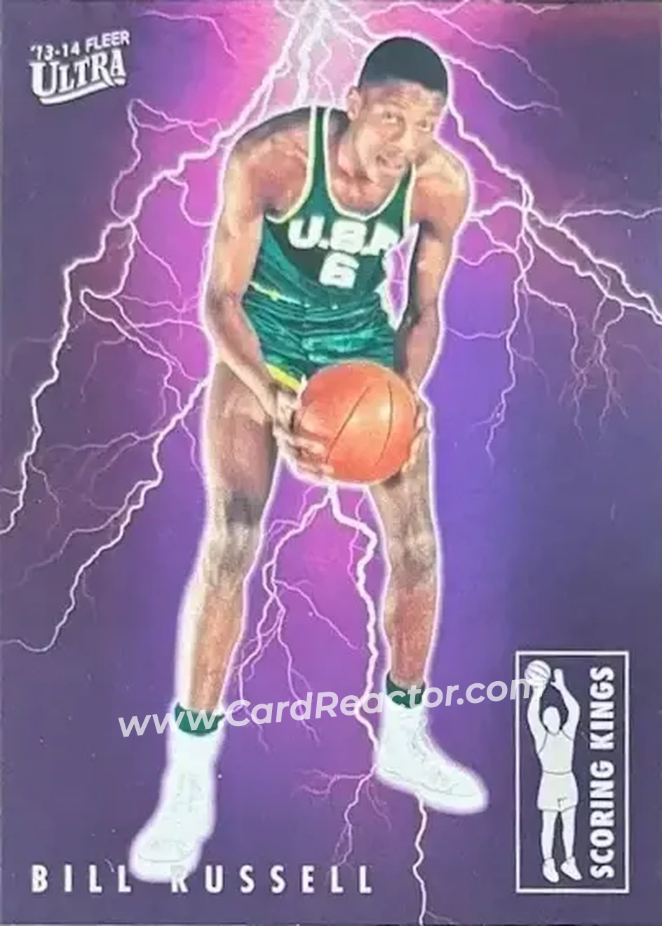 2013-14 Fleer Retro - '93-94 Ultra Scoring Kings #3 - Bill Russell - San Francisco Dons - Front
