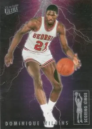 2013-14 Fleer Retro - '93-94 Ultra Scoring Kings #8 - Dominique Wilkins - Georgia Bulldogs 2013-14 Fleer Retro - '93-94 Ultra Scoring Kings #8 - Dominique Wilkins - Georgia Bulldogs