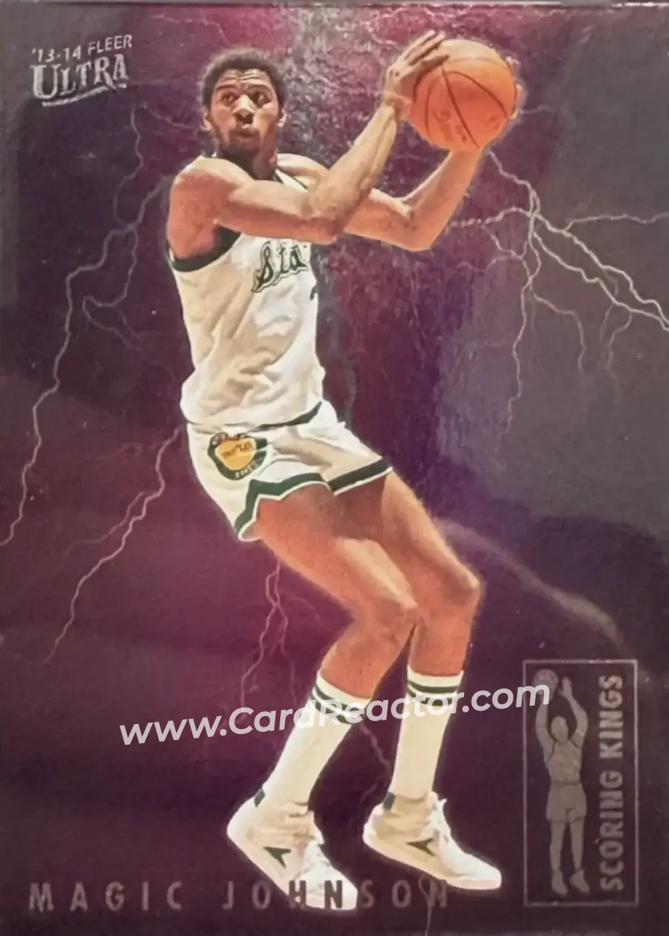 2013-14 Fleer Retro - '93-94 Ultra Scoring Kings #17 - Magic Johnson - Michigan State Spartans - Front