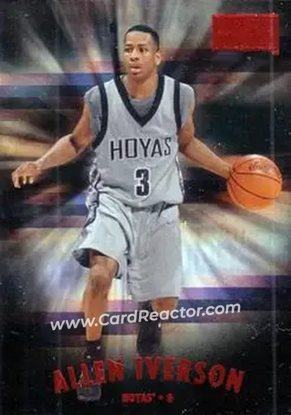 2013-14 Fleer Retro - '97-98 SkyBox Premium Rubies #122 - Allen Iverson - Georgetown Hoyas - Front