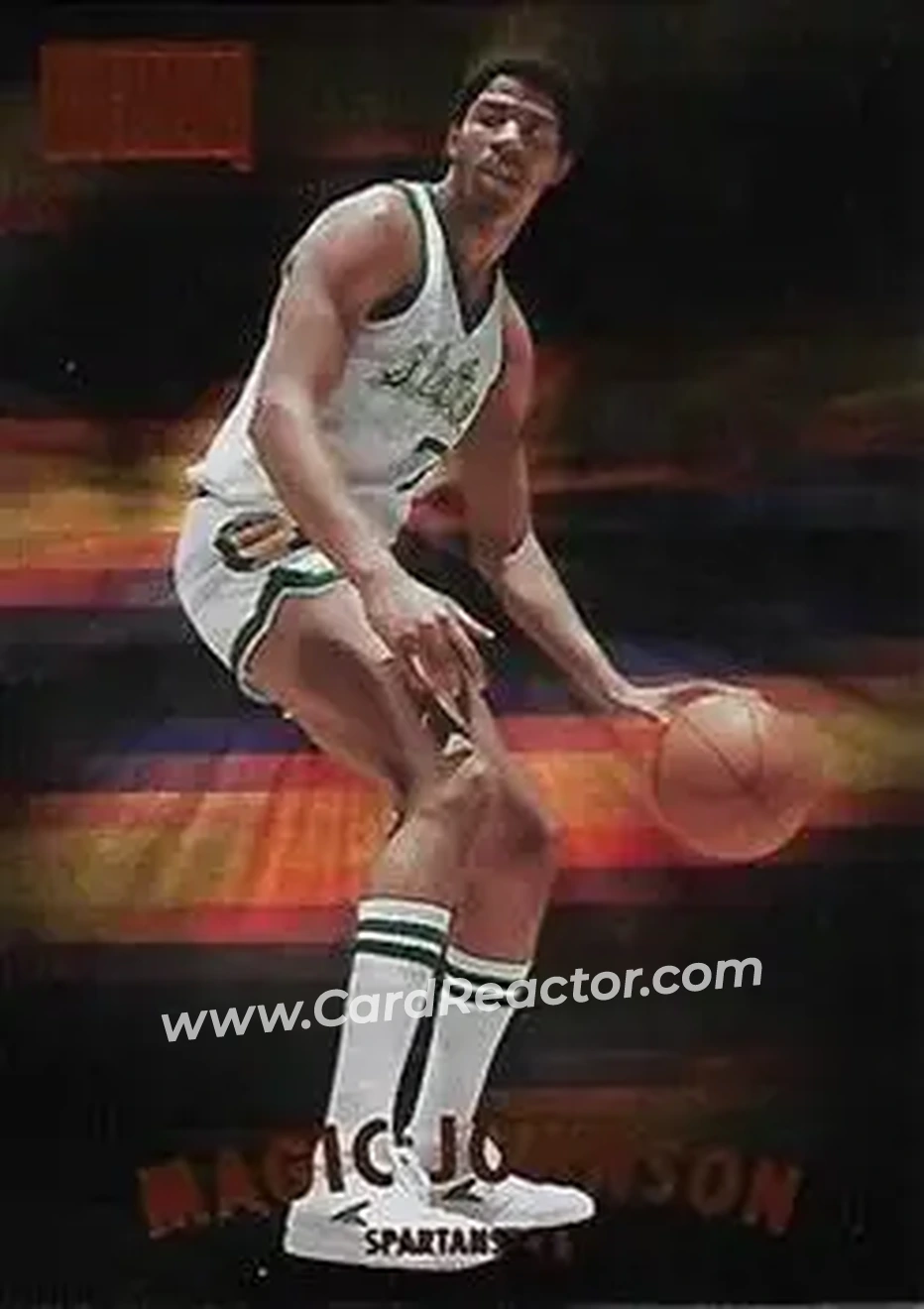 2013-14 Fleer Retro - '97-98 SkyBox Premium Rubies #131 - Magic Johnson - Michigan State Spartans - Front
