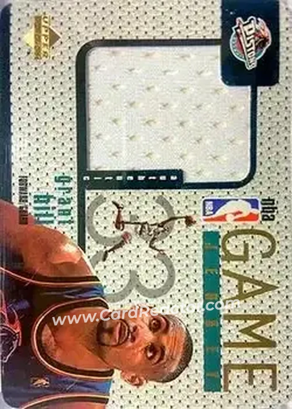 1997-98 Upper Deck - Game Jerseys #GJ5 - Grant Hill - Detroit Pistons - Front