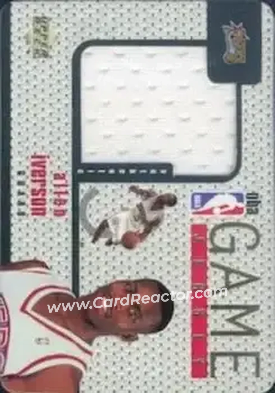 1997-98 Upper Deck - Game Jerseys #GJ6 - Allen Iverson - Philadelphia 76ers - Front