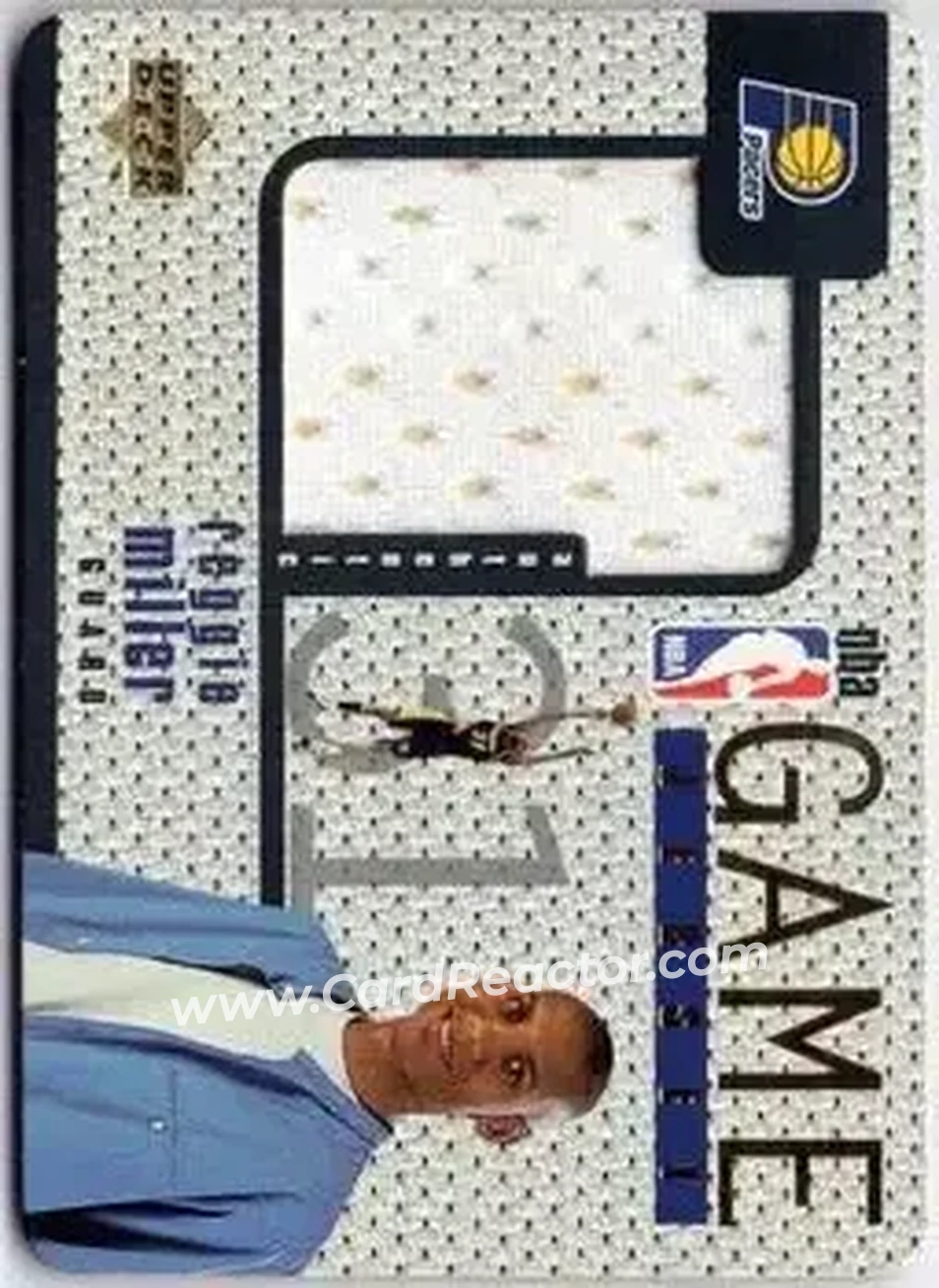 1997-98 Upper Deck - Game Jerseys #GJ9 - Reggie Miller - Indiana Pacers - Front
