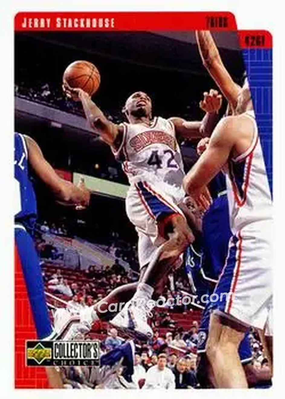 1997-98 Collector's Choice #102 - Jerry Stackhouse - Philadelphia 76ers - Front