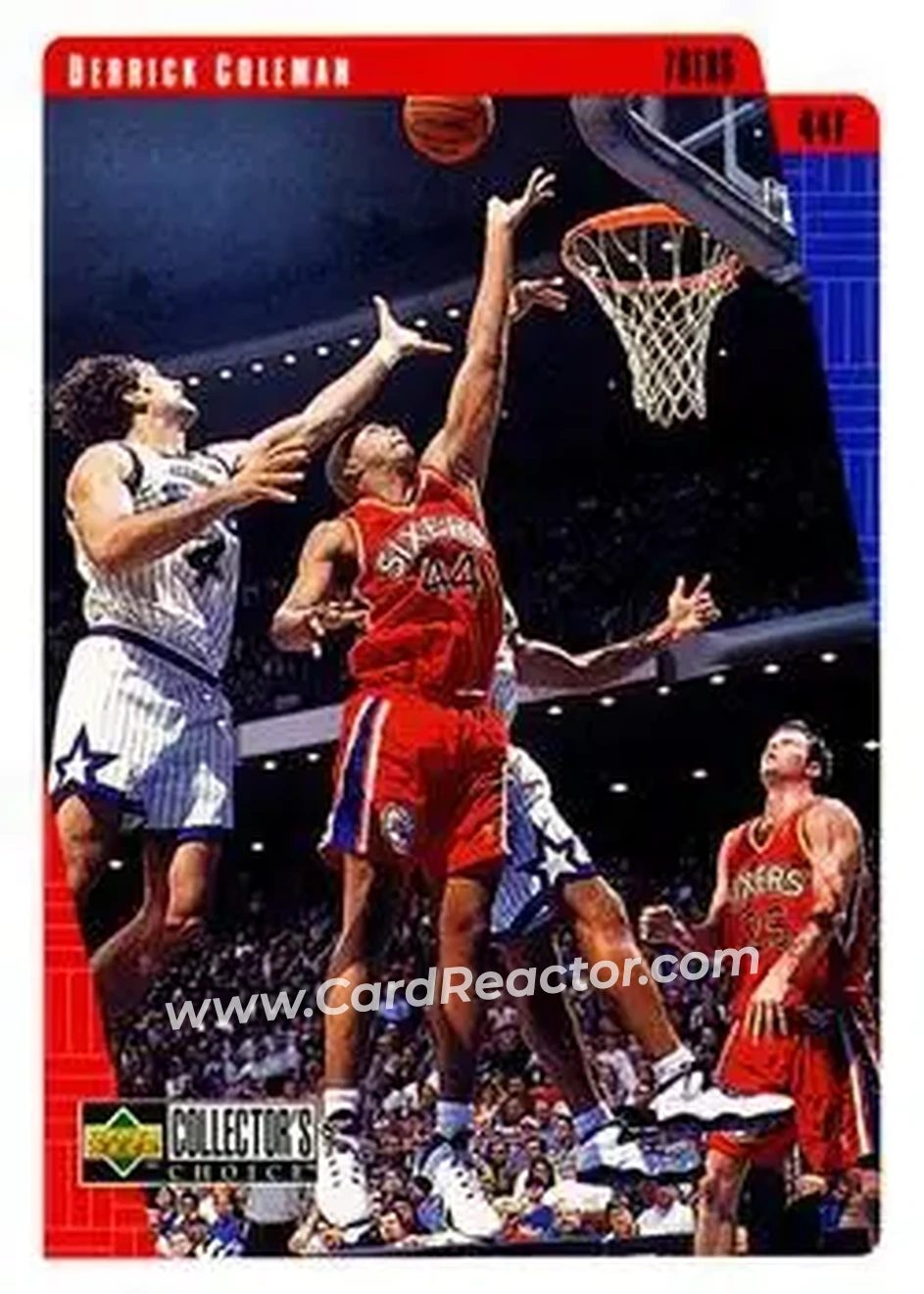 1997-98 Collector's Choice #105 - Derrick Coleman - Philadelphia 76ers - Front