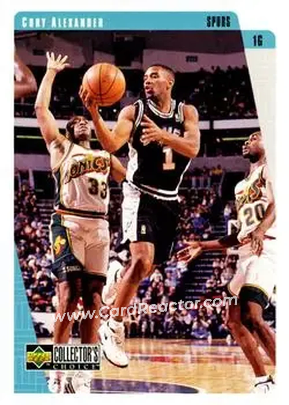 1997-98 Collector's Choice #125 - Cory Alexander - San Antonio Spurs - Front