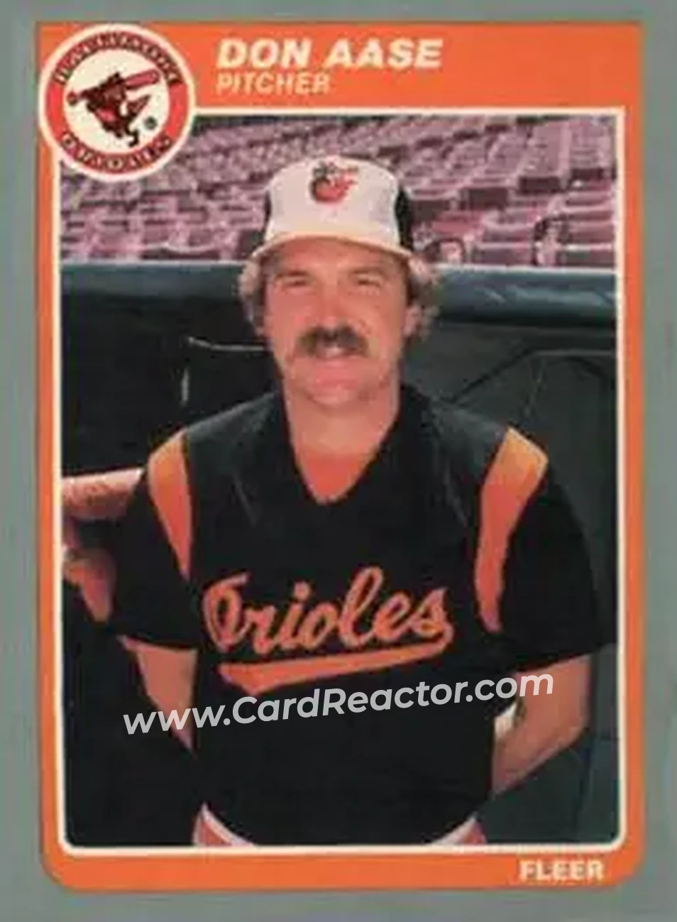 1985 Fleer Update #U-1 - Don Aase - Baltimore Orioles - Front