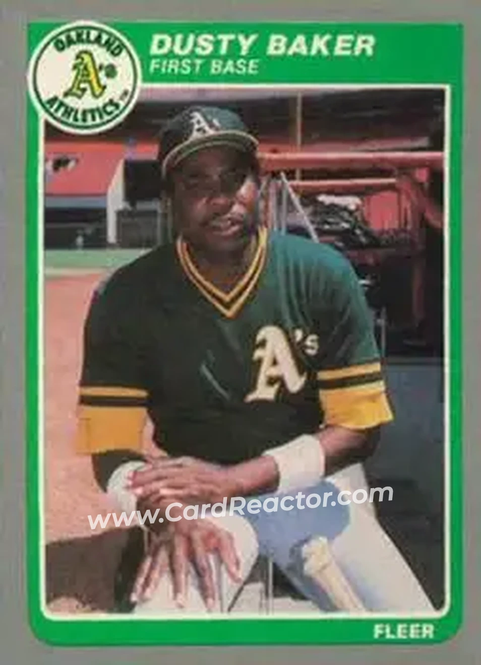 1985 Fleer Update #U-3 - Dusty Baker - Oakland Athletics - Front