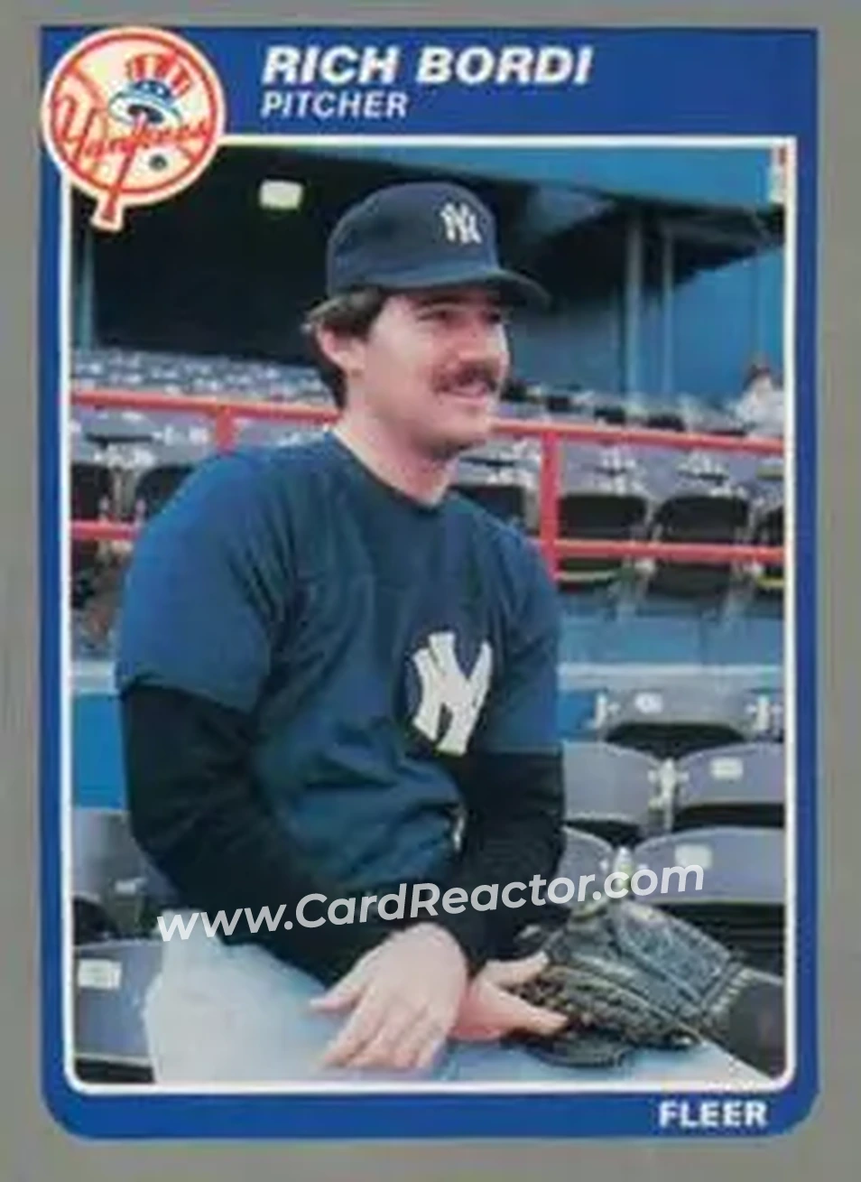 1985 Fleer Update #U-8 - Rich Bordi - New York Yankees - Front