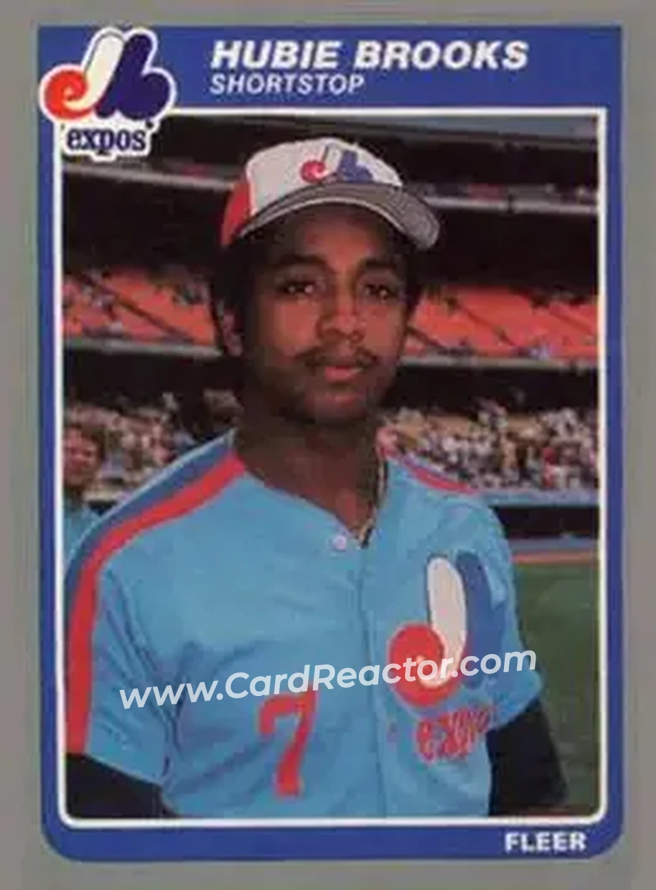 1985 Fleer Update #U-10 - Hubie Brooks - Montreal Expos - Front