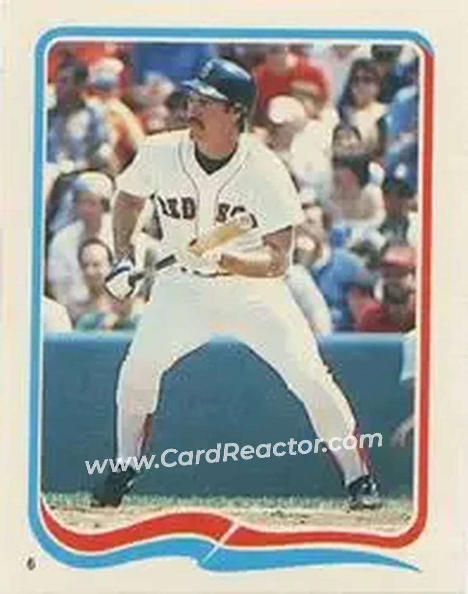 1985 Fleer Star Stickers #6 - Wade Boggs - Boston Red Sox - Front